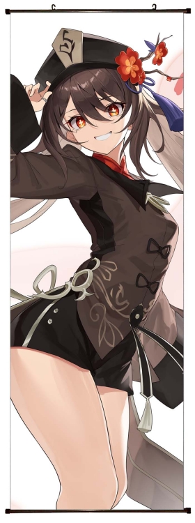 Genshin Impact  Anime  Plastic pole cloth painting Wall Scroll 60X170CM Y1-211