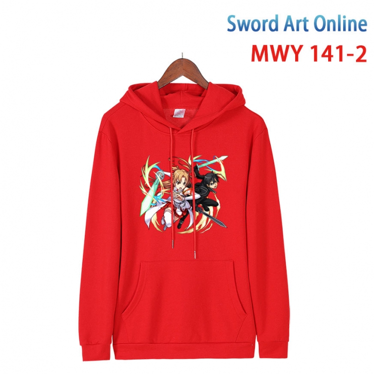 Sword Art Online Cartoon hooded patch pocket cotton sweatshirt from S to 4XL MWY-141-2