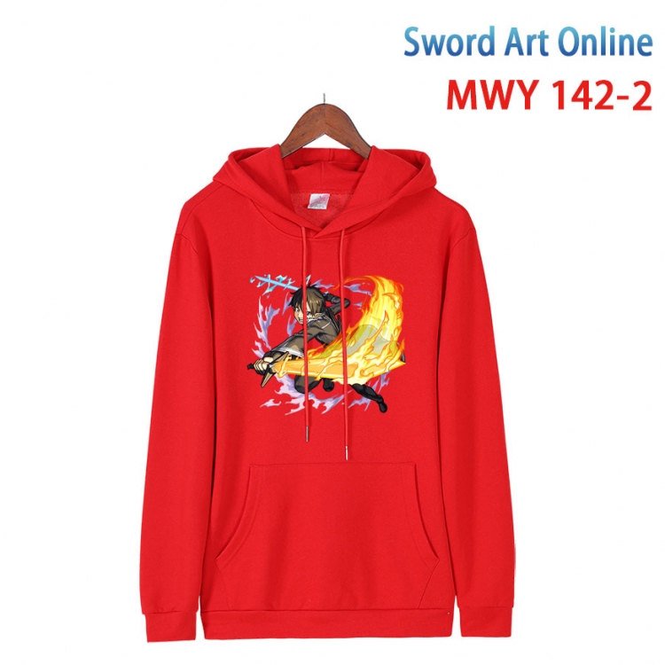 Sword Art Online Cartoon hooded patch pocket cotton sweatshirt from S to 4XL MWY-142-2