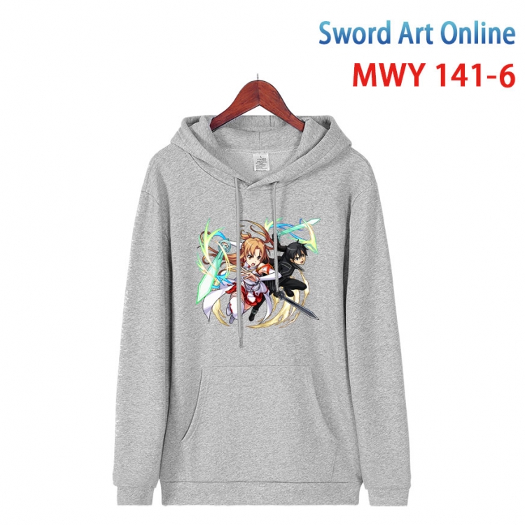 Sword Art Online Cartoon hooded patch pocket cotton sweatshirt from S to 4XL MWY-141-6