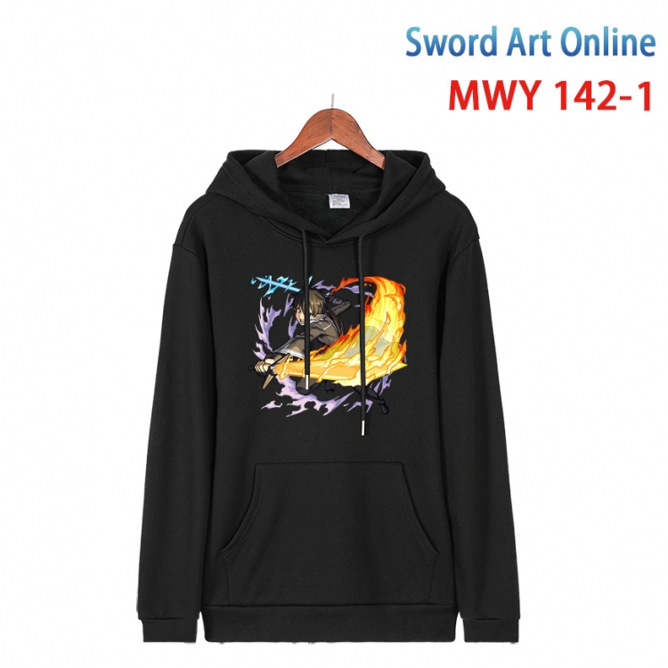 Sword Art Online Cartoon hooded patch pocket cotton sweatshirt from S to 4XL MWY-142-1