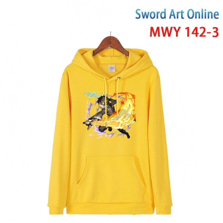Sword Art Online Cartoon hooded patch pocket cotton sweatshirt from S to 4XL MWY-142-3