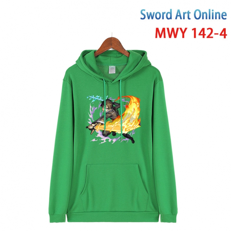 Sword Art Online Cartoon hooded patch pocket cotton sweatshirt from S to 4XL  MWY-142-4