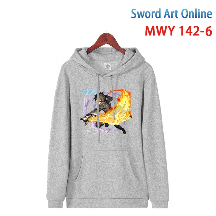 Sword Art Online Cartoon hooded patch pocket cotton sweatshirt from S to 4XL  MWY-142-6