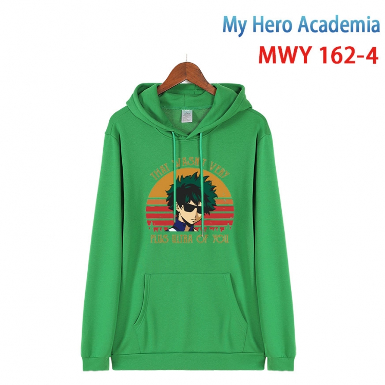 My Hero Academia Cartoon hooded patch pocket cotton sweatshirt from S to 4XL  MWY-162-4