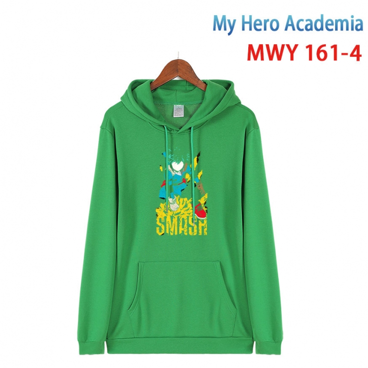 My Hero Academia Cartoon hooded patch pocket cotton sweatshirt from S to 4XL  MWY-161-4