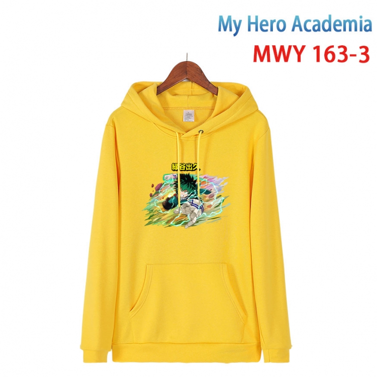 My Hero Academia Cartoon hooded patch pocket cotton sweatshirt from S to 4XL  MWY-163-3