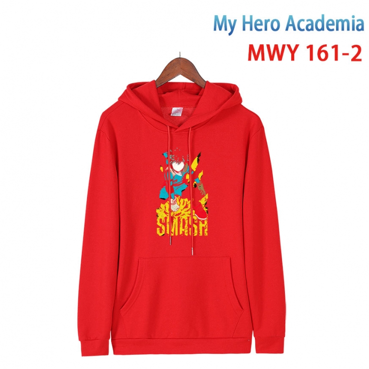 My Hero Academia Cartoon hooded patch pocket cotton sweatshirt from S to 4XL MWY-161-2