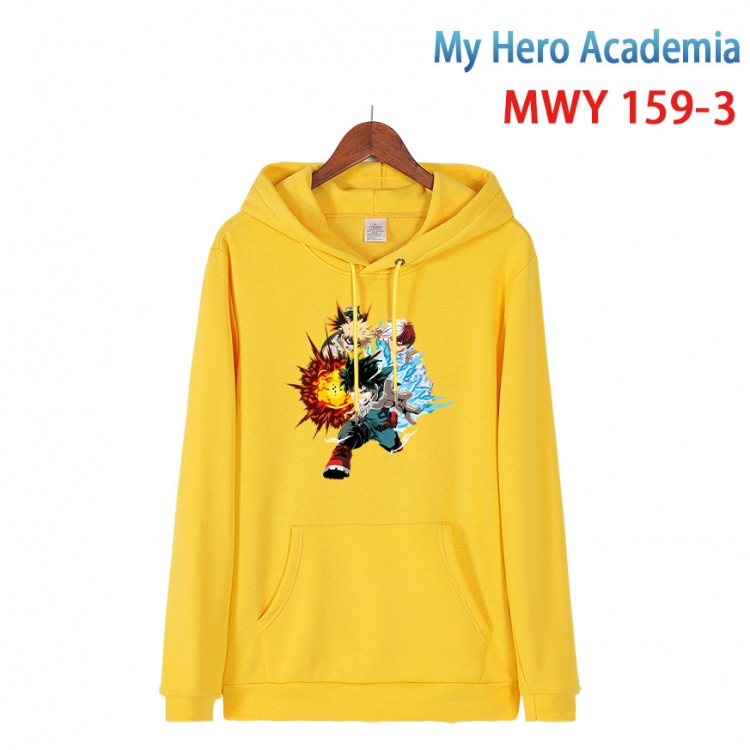 My Hero Academia Cartoon hooded patch pocket cotton sweatshirt from S to 4XL MWY-159-3