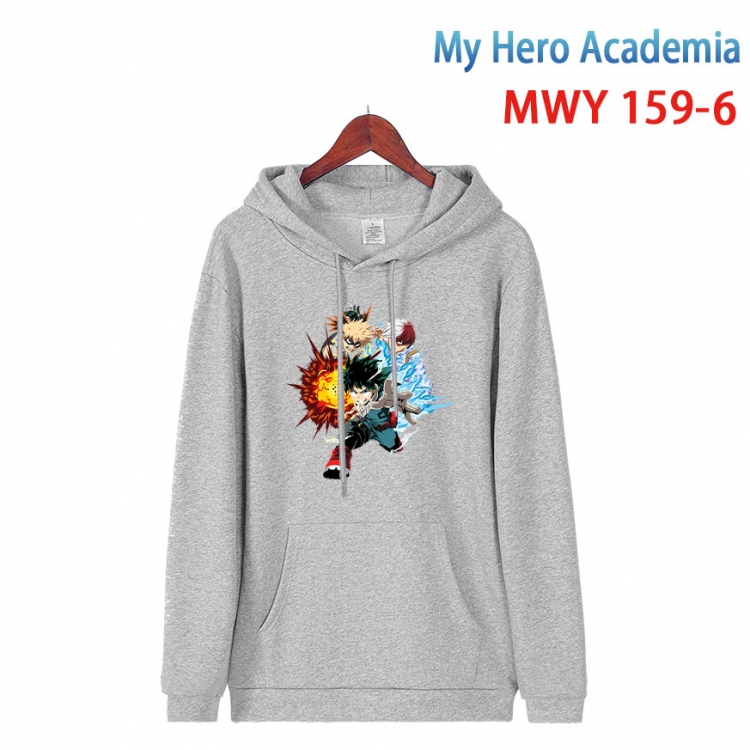 My Hero Academia Cartoon hooded patch pocket cotton sweatshirt from S to 4XL MWY-159-6