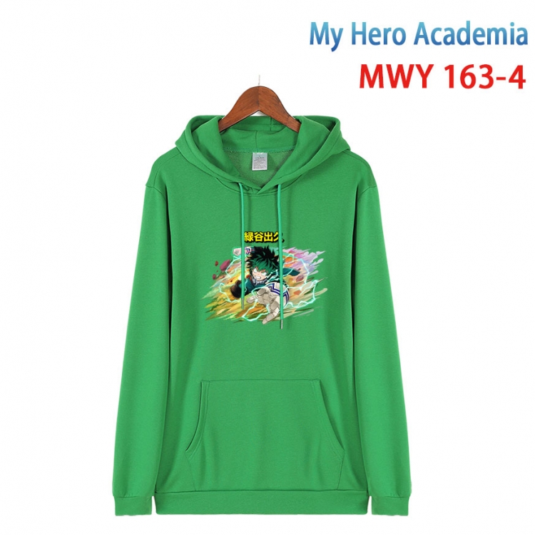 My Hero Academia Cartoon hooded patch pocket cotton sweatshirt from S to 4XL  MWY-163-4