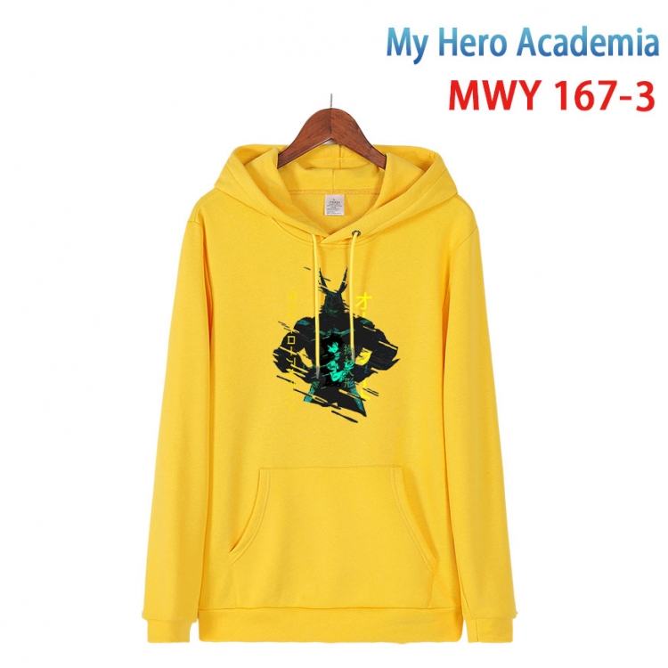 My Hero Academia Cartoon hooded patch pocket cotton sweatshirt from S to 4XL   MWY-167-3