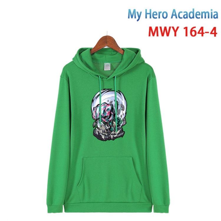 My Hero Academia Cartoon hooded patch pocket cotton sweatshirt from S to 4XL  MWY-164-4