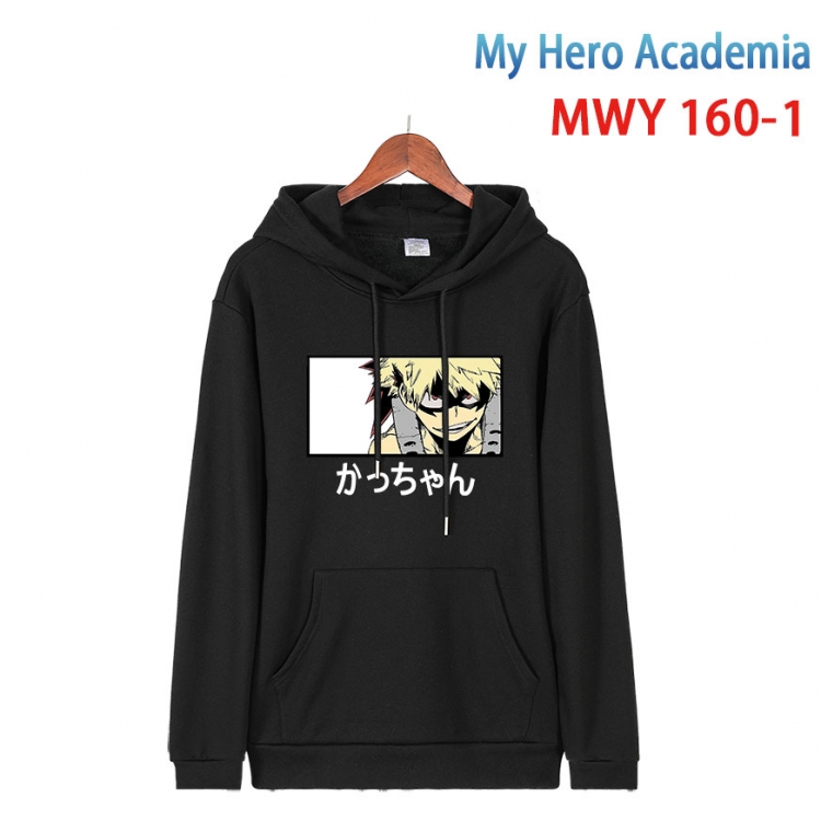 My Hero Academia Cartoon hooded patch pocket cotton sweatshirt from S to 4XL MWY-160-1