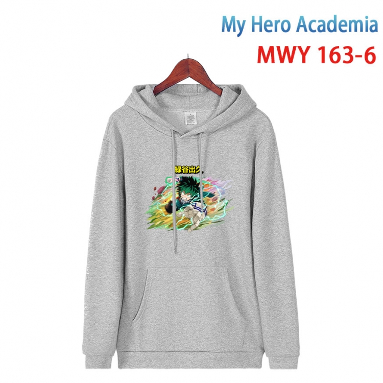 My Hero Academia Cartoon hooded patch pocket cotton sweatshirt from S to 4XL MWY-163-6