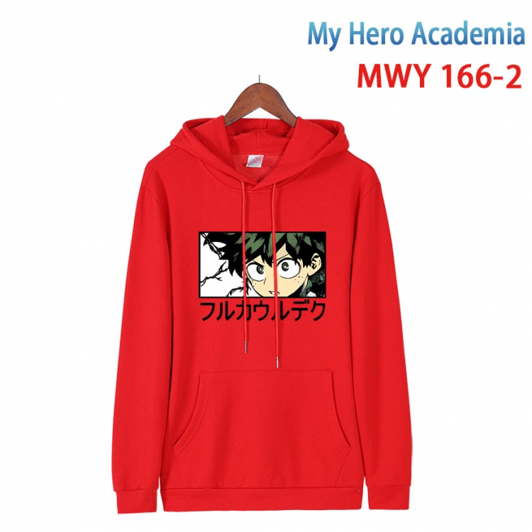 My Hero Academia Cartoon hooded patch pocket cotton sweatshirt from S to 4XL  MWY-166-2