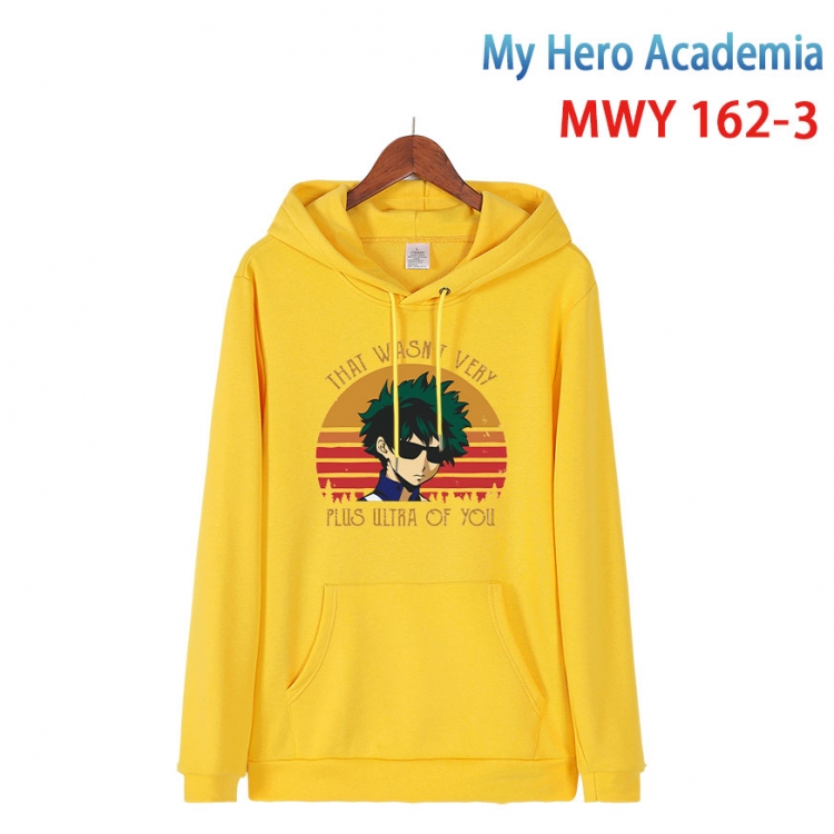 My Hero Academia Cartoon hooded patch pocket cotton sweatshirt from S to 4XL   MWY-162-3