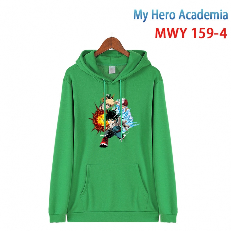 My Hero Academia Cartoon hooded patch pocket cotton sweatshirt from S to 4XL  MWY-159-4