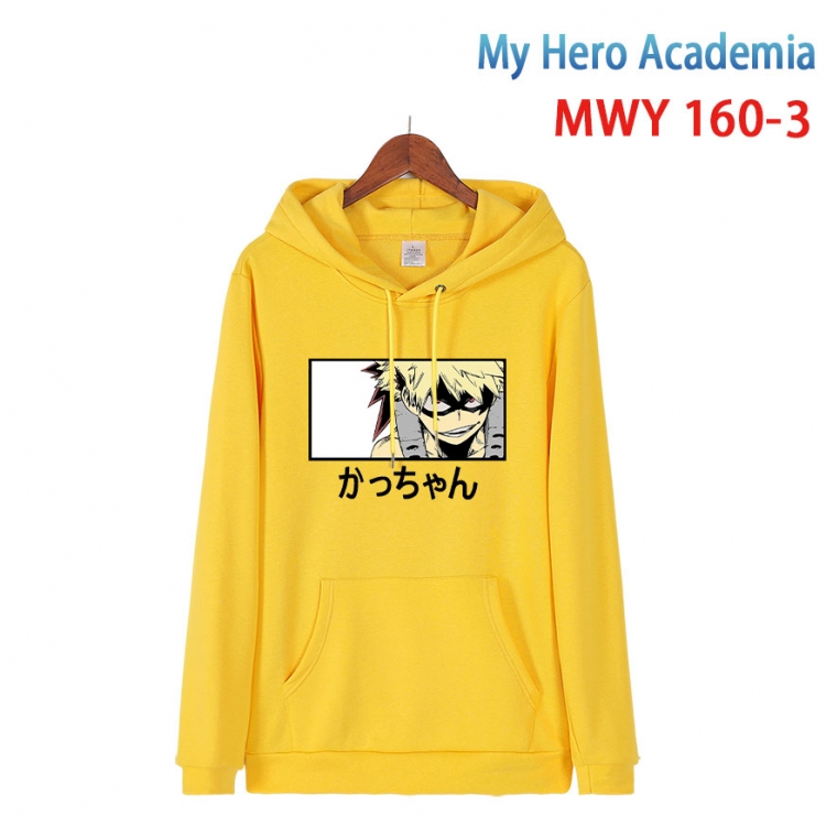 My Hero Academia Cartoon hooded patch pocket cotton sweatshirt from S to 4XL MWY-160-3