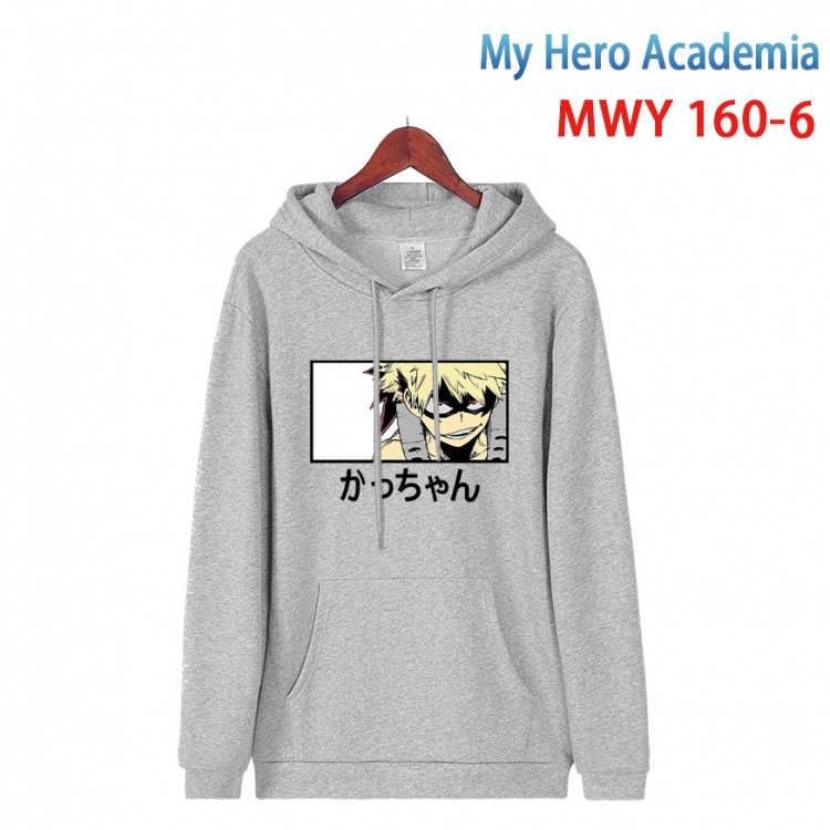 My Hero Academia Cartoon hooded patch pocket cotton sweatshirt from S to 4XL MWY-160-6