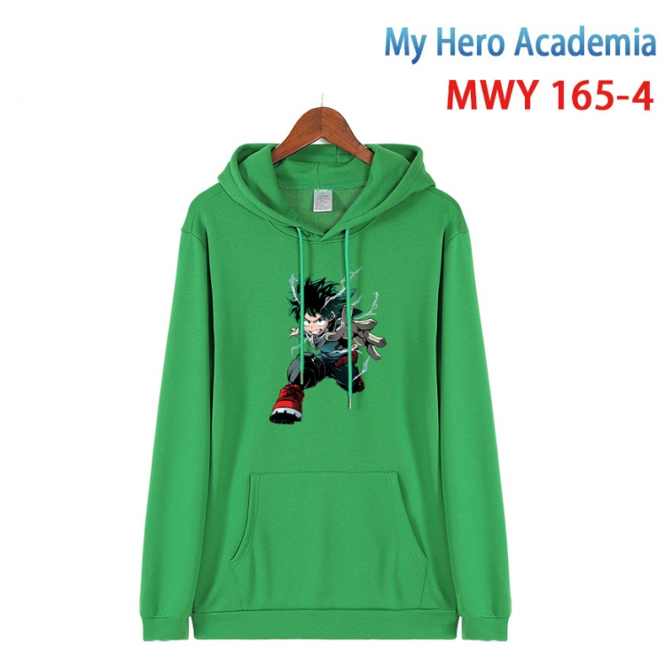 My Hero Academia Cartoon hooded patch pocket cotton sweatshirt from S to 4XL  MWY-165-4