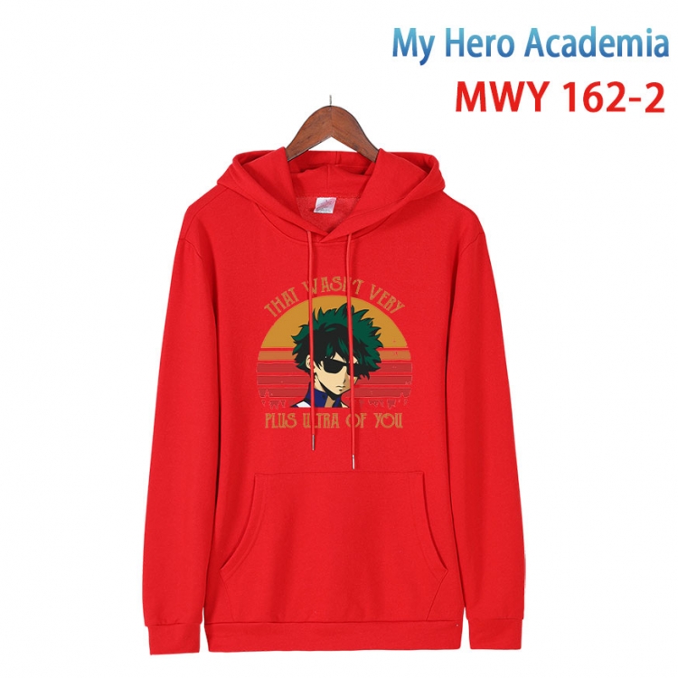 My Hero Academia Cartoon hooded patch pocket cotton sweatshirt from S to 4XL   MWY-162-2