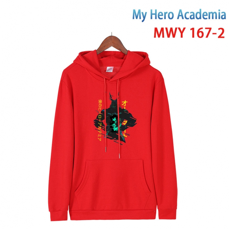 My Hero Academia Cartoon hooded patch pocket cotton sweatshirt from S to 4XL MWY-167-2