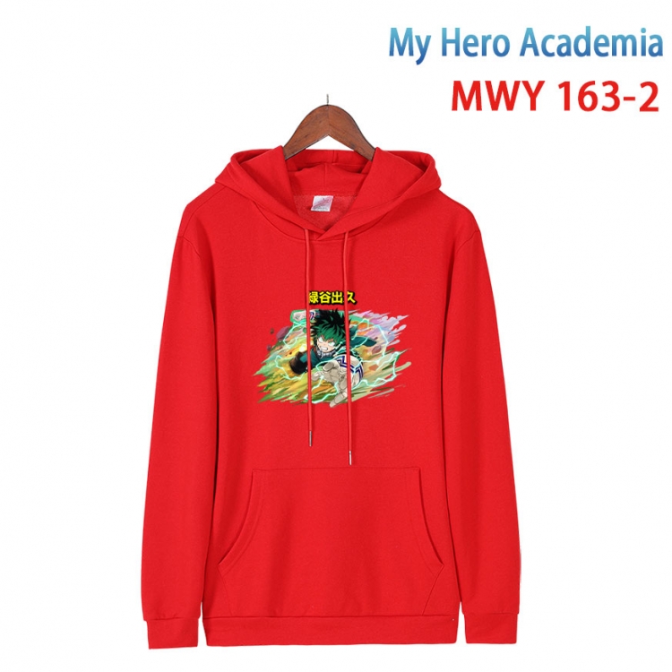 My Hero Academia Cartoon hooded patch pocket cotton sweatshirt from S to 4XL  MWY-163-2