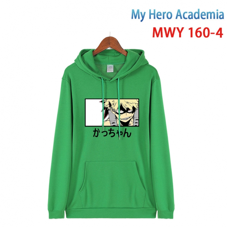 My Hero Academia Cartoon hooded patch pocket cotton sweatshirt from S to 4XL  MWY-160-4