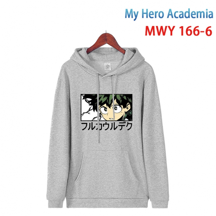 My Hero Academia Cartoon hooded patch pocket cotton sweatshirt from S to 4XL  MWY-166-6