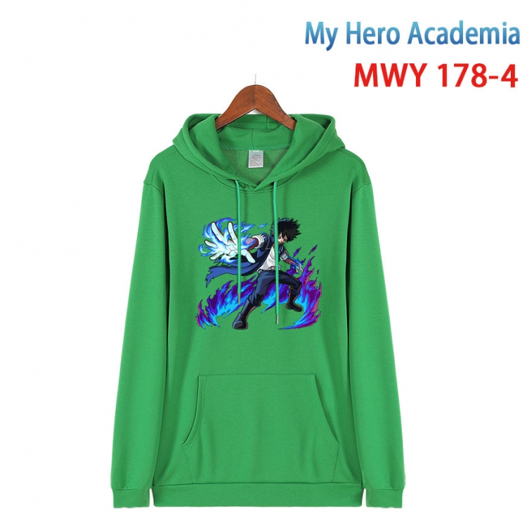 My Hero Academia  Long sleeve hooded patch pocket cotton sweatshirt from S to 4XL MWY 178 4