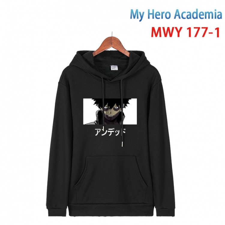 My Hero Academia  Long sleeve hooded patch pocket cotton sweatshirt from S to 4XL MWY 177 1