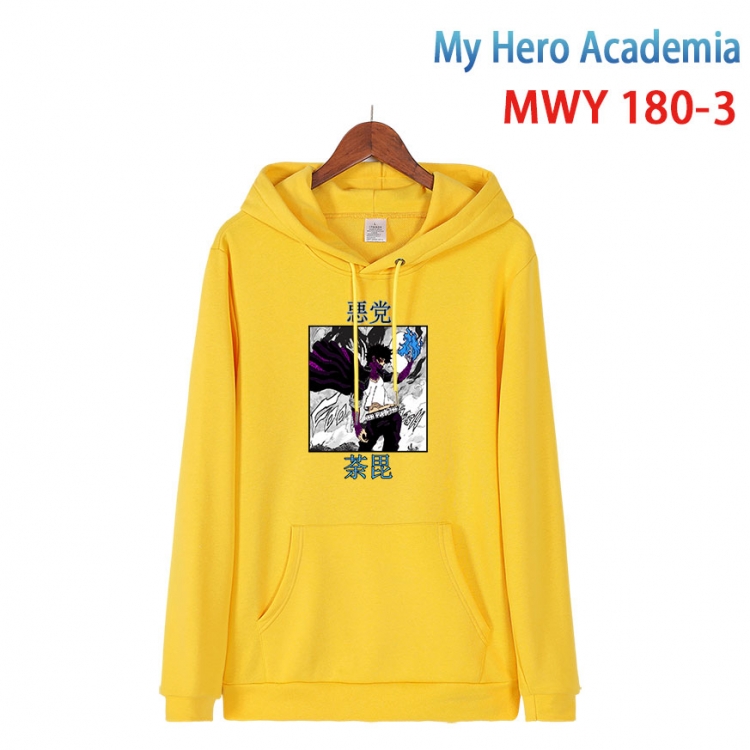 My Hero Academia  Long sleeve hooded patch pocket cotton sweatshirt from S to 4XL MWY 180 3
