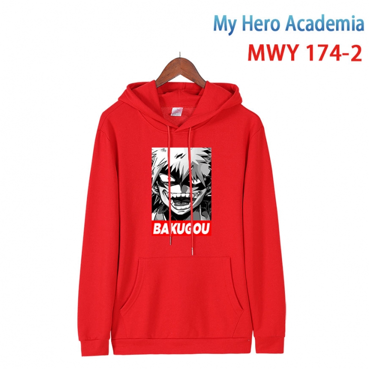 My Hero Academia  Long sleeve hooded patch pocket cotton sweatshirt from S to 4XL MWY 174 2