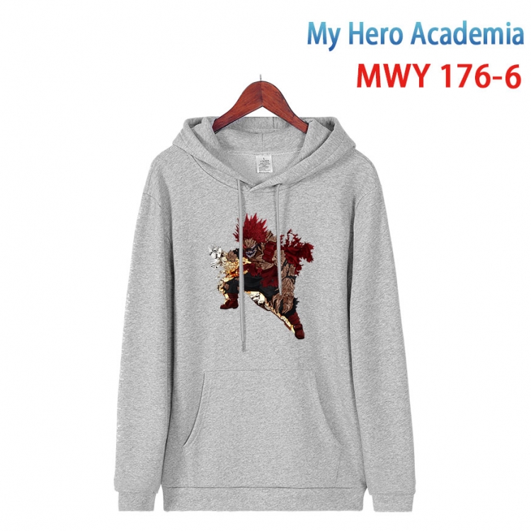 My Hero Academia  Long sleeve hooded patch pocket cotton sweatshirt from S to 4XL MWY 176 6
