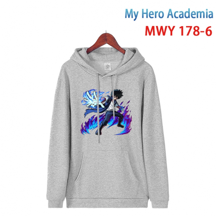 My Hero Academia  Long sleeve hooded patch pocket cotton sweatshirt from S to 4XL  MWY 178 6
