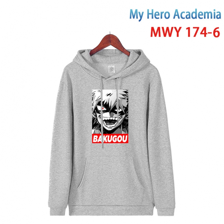 My Hero Academia  Long sleeve hooded patch pocket cotton sweatshirt from S to 4XL MWY 174 6