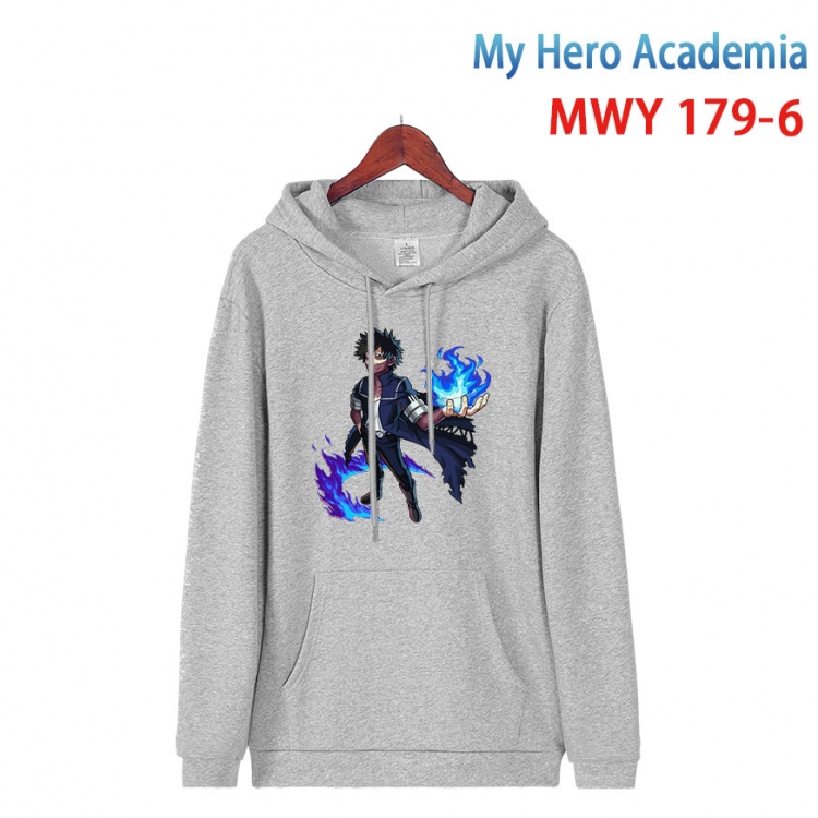 My Hero Academia  Long sleeve hooded patch pocket cotton sweatshirt from S to 4XL MWY 179 6