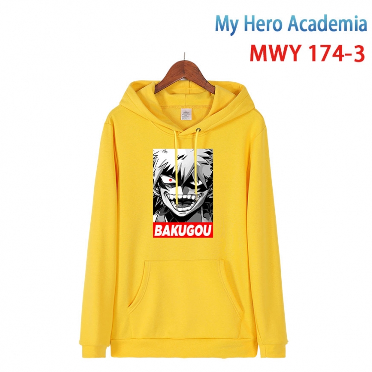 My Hero Academia  Long sleeve hooded patch pocket cotton sweatshirt from S to 4XL MWY 174 3