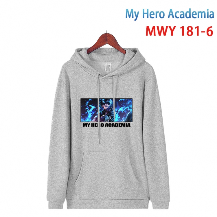 My Hero Academia  Long sleeve hooded patch pocket cotton sweatshirt from S to 4XL mwy 181 6