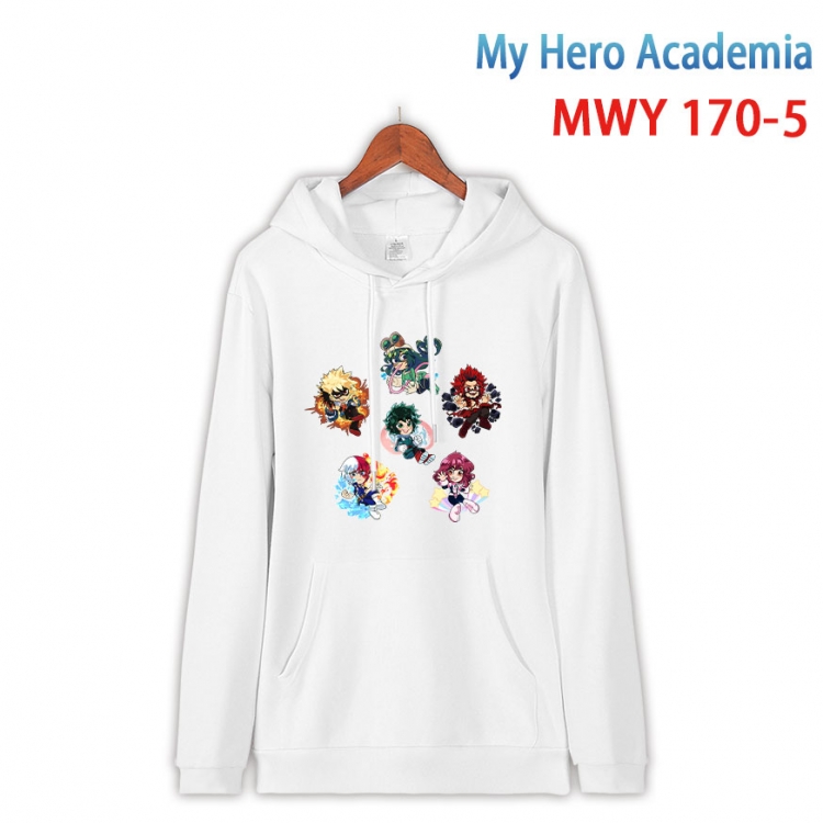 My Hero Academia Cartoon hooded patch pocket cotton sweatshirt from S to 4XL  MWY-170-5