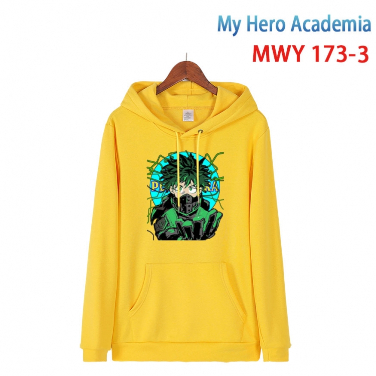 My Hero Academia Cartoon hooded patch pocket cotton sweatshirt from S to 4XL   MWY-173-3