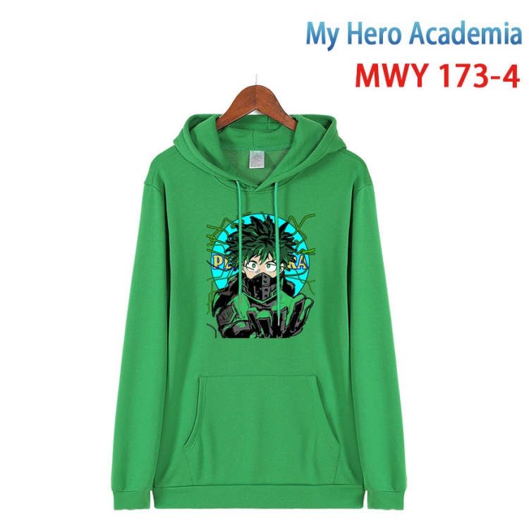 My Hero Academia Cartoon hooded patch pocket cotton sweatshirt from S to 4XL  MWY-173-4