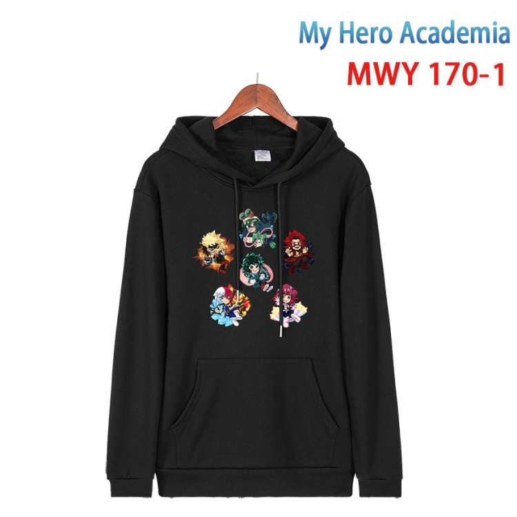 My Hero Academia Cartoon hooded patch pocket cotton sweatshirt from S to 4XL  MWY-170-1