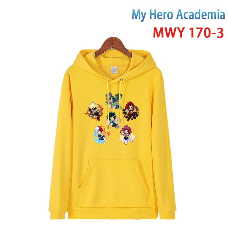 My Hero Academia Cartoon hooded patch pocket cotton sweatshirt from S to 4XL  MWY-170-3