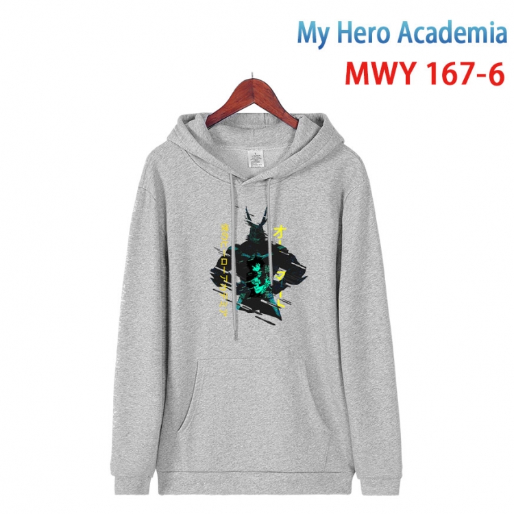My Hero Academia Cartoon hooded patch pocket cotton sweatshirt from S to 4XL  MWY-167-6