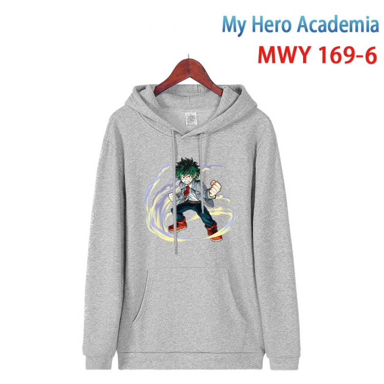 My Hero Academia Cartoon hooded patch pocket cotton sweatshirt from S to 4XL  MWY-169-6
