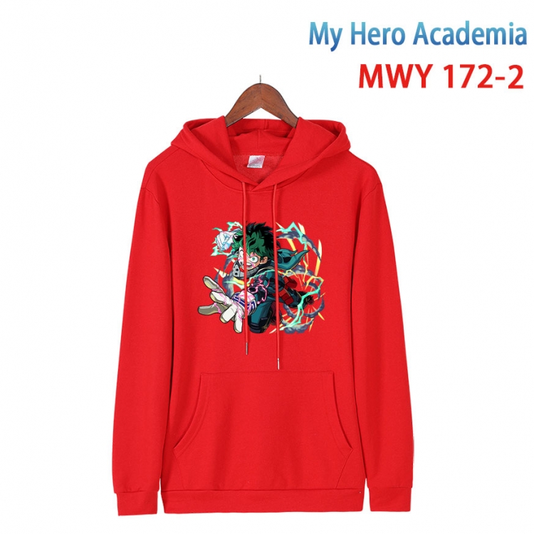 My Hero Academia Cartoon hooded patch pocket cotton sweatshirt from S to 4XL  MWY-172-2
