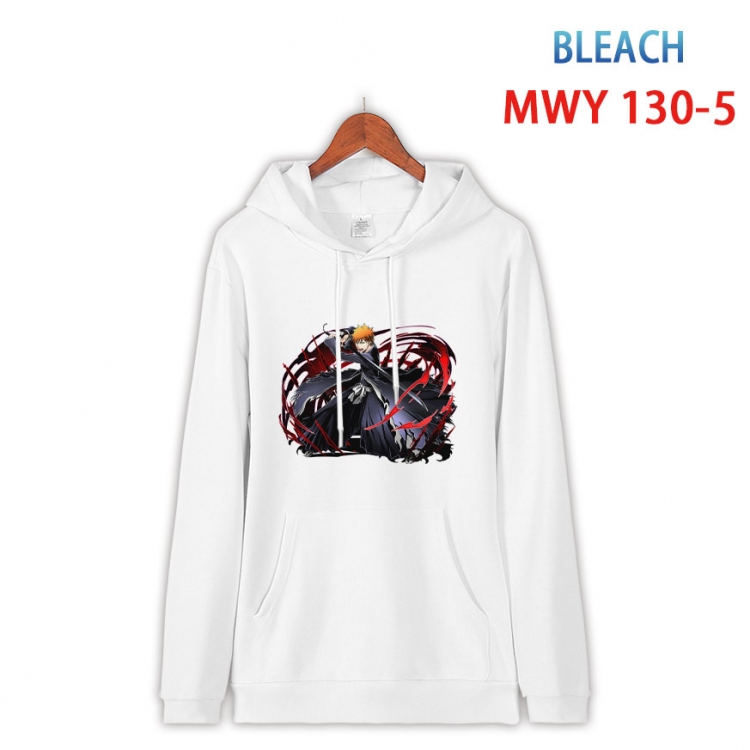Bleach  Cartoon hooded patch pocket cotton sweatshirt from S to 4XL MWY-130-5