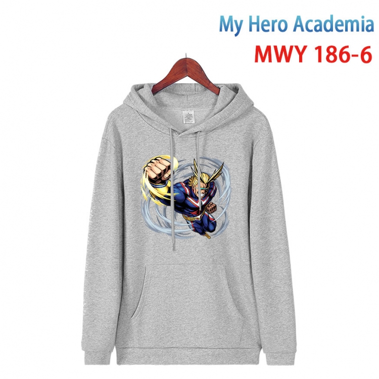 My Hero Academia Long sleeve hooded patch pocket cotton sweatshirt from S to 4XL  MWY 186 6